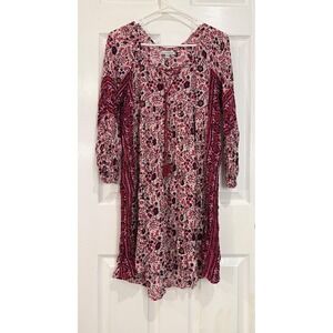 American Eagle Outfitters Floral Print Tassel Tie Long Sleeve Dress‎